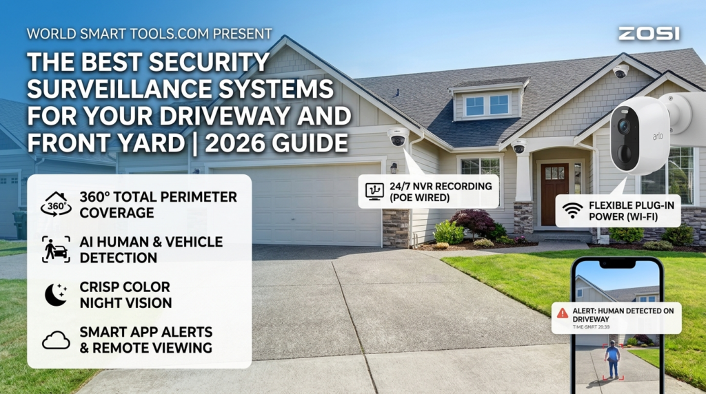 best security surveillance system for home driveway and front yard monitoring
