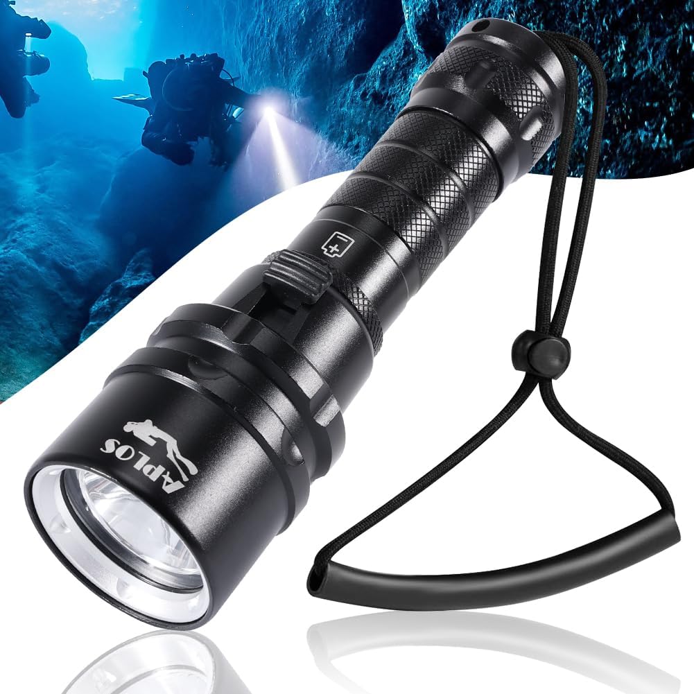 APLOS AP20: best flashlight for power outage option with APLOS AP20 dive light, narrow high-output beam, and rugged waterproof aluminum body