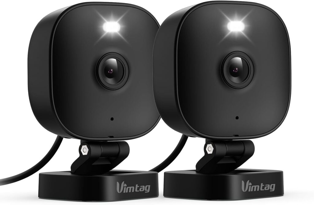 VIMTAG outdoor security camera with 360-degree view and color night vision
