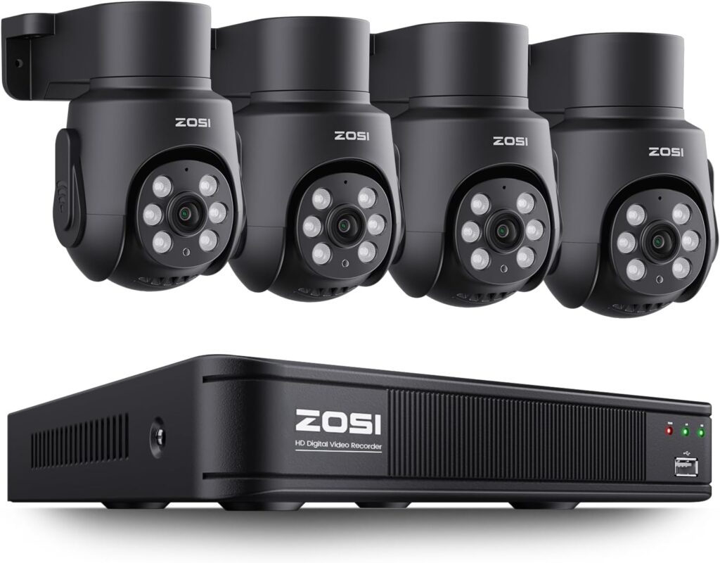 cheap security camera system with pan tilt cameras for home security
