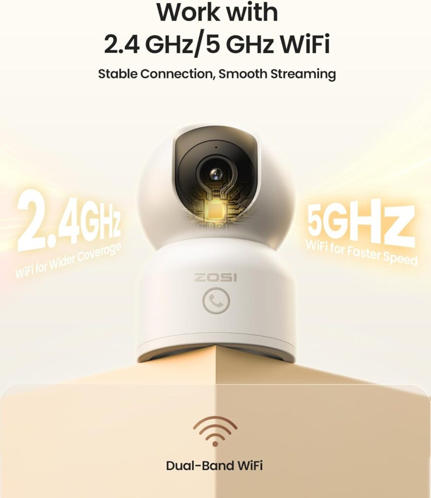 indoor smart camera with 4K video and auto tracking for home monitoring
