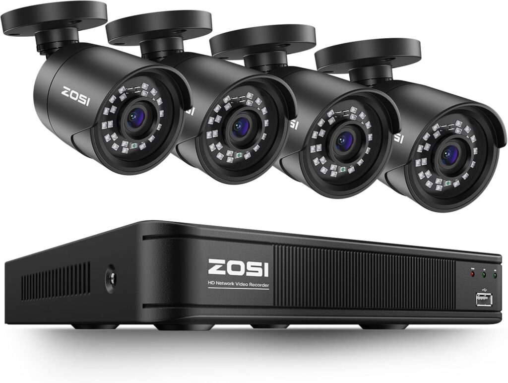 ZOSI cheap security camera system with outdoor bullet cameras
