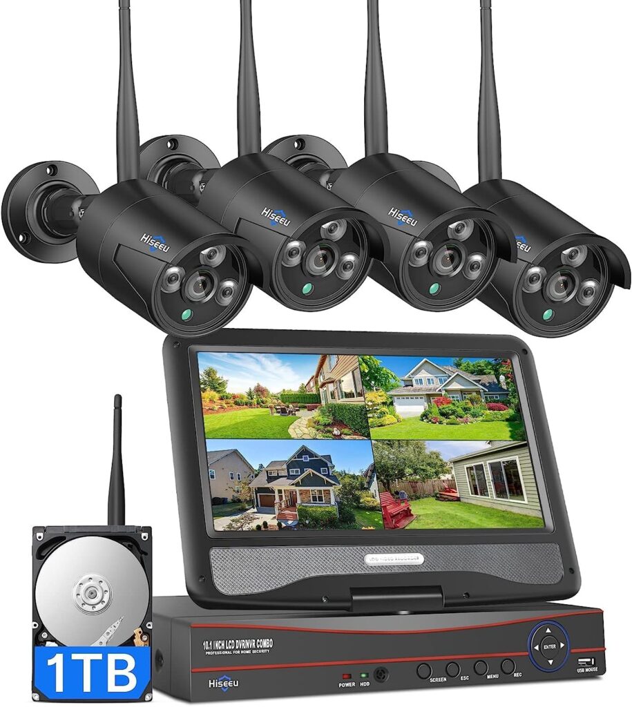 best wireless home camera system monitoring a long driveway at night