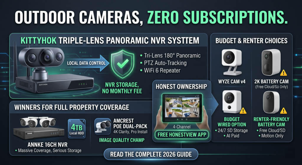 [best outdoor security cameras without subscription] comparison table for 2026 buyers