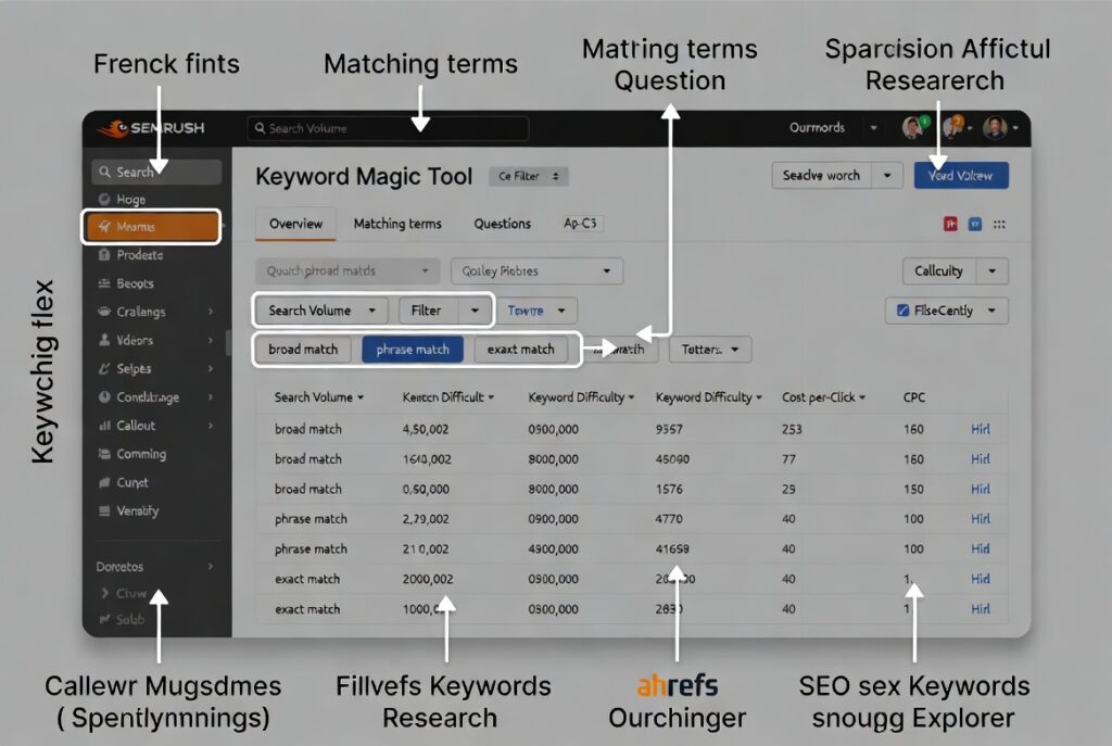 Using SEO tools like SEMrush to discover keyword clusters for topical mapping